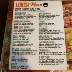 Tlaquepaque Mexican Grill - Lunch menu specials