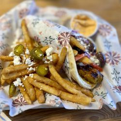 Spicy Feta - This was the amazing lunch plate they served!