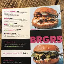 Naughty BRGR - Menu