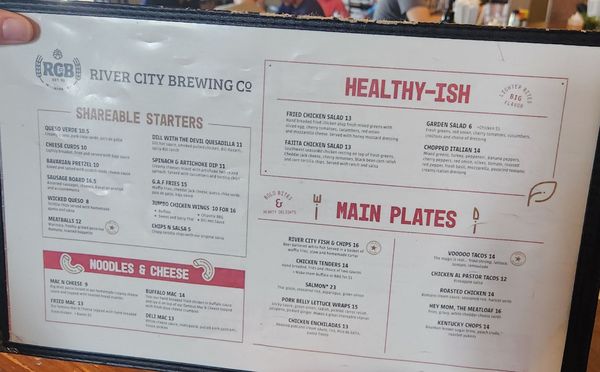 Menu photo 1 River City Brewing Wichita, KS