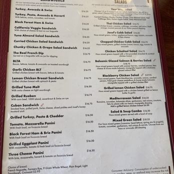 Josef's Vienna Bakery & Cafe - Me u - Bakeries Near Me - Reno, Nevada