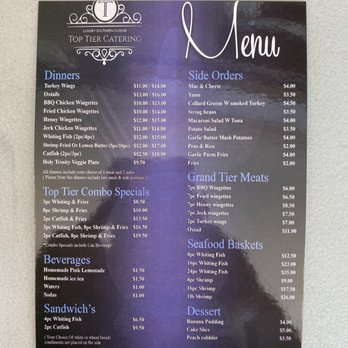 Top Tier Catering - Menu - Caterers Near Me - Brooklyn, New York