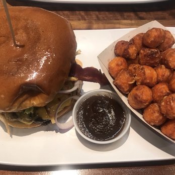 PINCHO - Pincho Burger w/ Bacon & Sweet Potato Totts - Latin American Near Me - Pembroke Pines, Florida PINCHO - Pincho Burger w/ Bacon & Sweet Potato Totts - Latin American Near Me - Pembroke Pines, Florida