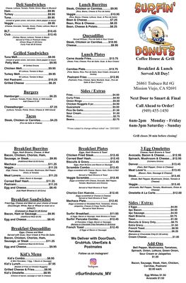 Menu photo 5 Surfin' Donuts Mission Viejo, CA Menu photo 5 Surfin' Donuts Mission Viejo, CA
