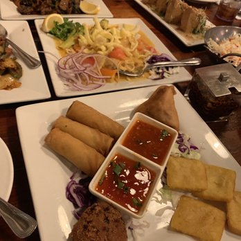 Dagon - Appetizer sampler, beef, fried tofu. - Burmese Near Me - Honolulu, Hawaii