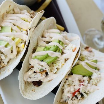 Cafe Zinc - Fish tacos with fries - French Near Me - Midland, Michigan