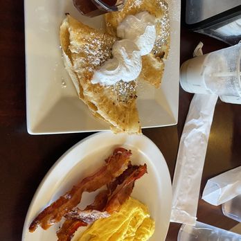The Hen & Egg - Nutella banana crepe, scrambled eggs, bacon - Breakfast & Brunch Near Me - Newton, North Carolina The Hen & Egg - Nutella banana crepe, scrambled eggs, bacon - Breakfast & Brunch Near Me - Newton, North Carolina