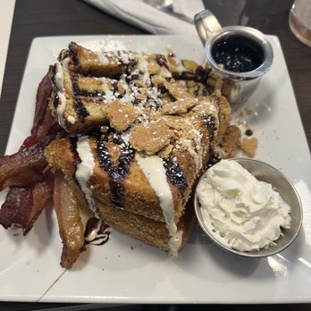 Meemom's - Nutella Swirl Cheesecake with a side of bacon - Coffee & Tea Near Me - Middletown, New Jersey Meemom's - Nutella Swirl Cheesecake with a side of bacon - Coffee & Tea Near Me - Middletown, New Jersey
