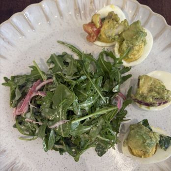 Perle Mesta - Delived eggs with a delicious arugula salad - New American Near Me - Oklahoma City, Oklahoma Perle Mesta - Delived eggs with a delicious arugula salad - New American Near Me - Oklahoma City, Oklahoma