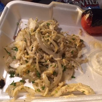 Zankou Chicken - Mound of gross onions I had to remove from my chicken kabob plate. Yuck!!! - Mediterranean Near Me - Pasadena, California
