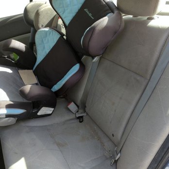 Curbside Detail - Before- dirty back seat from years of abuse - Auto Detailing Near Me - Clovis, California
