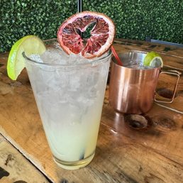 Lavender mule and orange spicy margarita