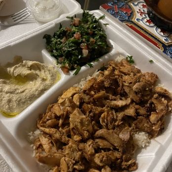 Open Sesame - Shawarma Plate with hummus and tabbouleh - Lebanese Near Me - Dallas, Texas Open Sesame - Shawarma Plate with hummus and tabbouleh - Lebanese Near Me - Dallas, Texas