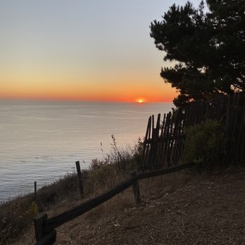 Post Ranch Inn - Sunset from the north benches at the resort - Hotels Near Me - Big Sur, California
