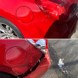 Top: After repair Bottom: Before repair