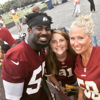 Bon Secours Washington Redskins Training Camp - My favorite player #58 Galette stoped over for pictures and autographs - Stadiums & Arenas Near Me - Richmond, Virginia Bon Secours Washington Redskins Training Camp - My favorite player #58 Galette stoped over for pictures and autographs - Stadiums & Arenas Near Me - Richmond, Virginia