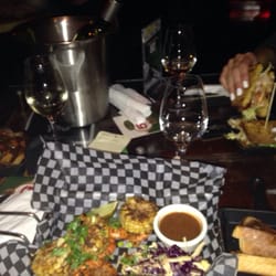 Baron Samedi - Pulled pork poutine, shrimp gumbo, grilled cheese, club sandwich and bottle of white wine