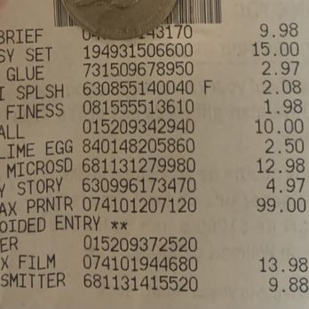 Walmart Supercenter - a receipt for a $ 1, 000 bill - Grocery Near Me - Augusta, Georgia Walmart Supercenter - a receipt for a $ 1, 000 bill - Grocery Near Me - Augusta, Georgia