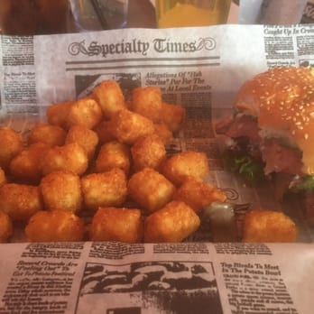 Burger Moe's - Blue sky burger with tots. - Burgers Near Me - Saint Paul, Minnesota Burger Moe's - Blue sky burger with tots. - Burgers Near Me - Saint Paul, Minnesota