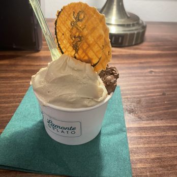 Lamonte Gelato - Salted caramel and gianduja (chocolate hazelnut) - Gelato Near Me - Pensacola, Florida
