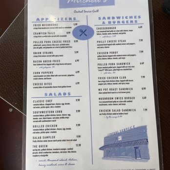 Mitchell’s - Central Service Grill - Central Service Grill Menu page 1 - Bars Near Me - Eupora, Mississippi