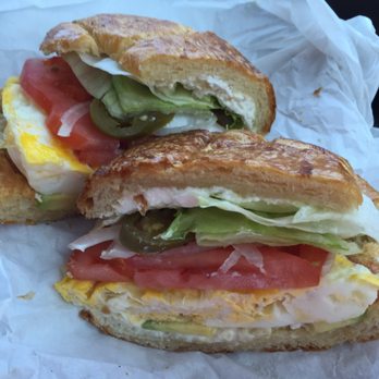 Donut Den - Egg croissant sandwich with avocado & cream cheese! - Donuts Near Me - Sun Valley, California