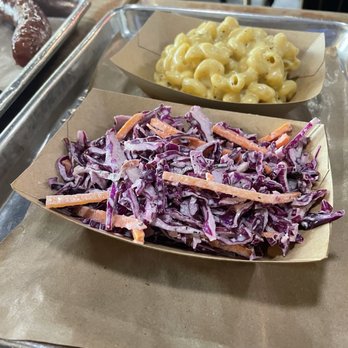 Heim Barbecue - Mac and cheese and coleslaw - Barbeque Near Me - Fort Worth, Texas