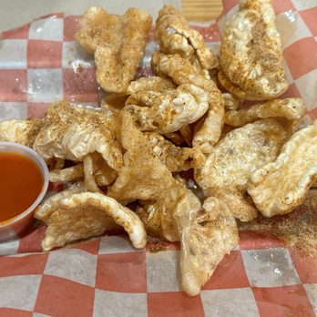 Scores Pizza & Wings - Pork Skins with buffalo sauce - Sports Bars Near Me - Belton, Texas