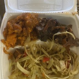 $23 oxtails platter. Should have been named yams and cabbage platter. $23 oxtails platter. Should have been named yams and cabbage platter.