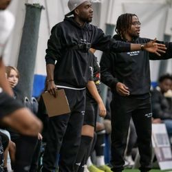 TWD - Train With Dukes - TEAM ZEBIE Coaching staff at the 2023 TWD CUP CHARITY MATCH