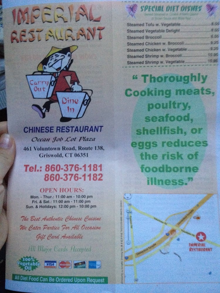 IMPERIAL RESTAURANT Updated August 2024 461 Voluntown Rd, Jewett City, Connecticut Chinese