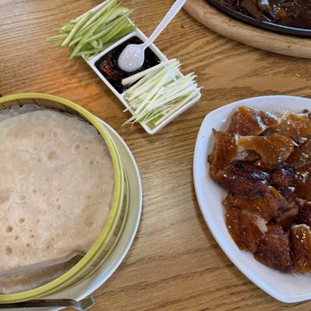Dim Sum House - Shanghai 1 - Peking Duck with wrap and sauce - Dim Sum Near Me - Cherry Hill, New Jersey Dim Sum House - Shanghai 1 - Peking Duck with wrap and sauce - Dim Sum Near Me - Cherry Hill, New Jersey