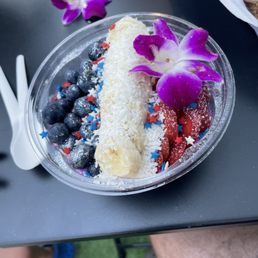 a dessert in a plastic container a dessert in a plastic container