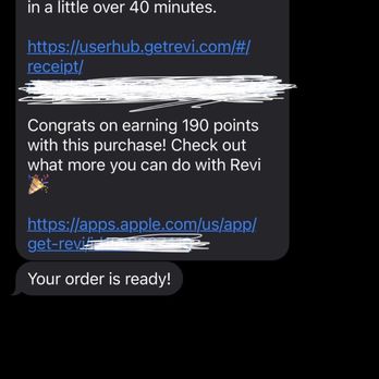 Voodoo Vegan - Text message I received next morning, 12 hours after placing order at Noho Vegan Fair. - Vegan Near Me - Los Angeles, California