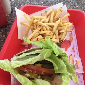 In-N-Out Burger - my usual order: double-meat hamburger, protein-style, animal-style with lightly salted fries - Burgers Near Me - Burbank, California In-N-Out Burger - my usual order: double-meat hamburger, protein-style, animal-style with lightly salted fries - Burgers Near Me - Burbank, California