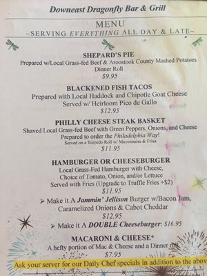 Menu photo 6 Downeast Dragonfly Bar & Grill Lubec, ME