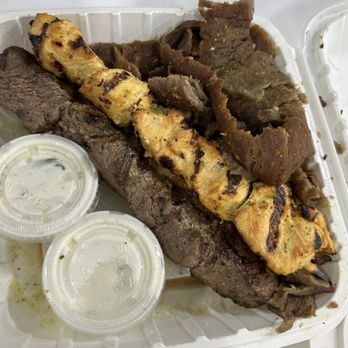 Greek Tavern - 3 Meat Skewers Platter - Greek Near Me - Gainesville, Georgia Greek Tavern - 3 Meat Skewers Platter - Greek Near Me - Gainesville, Georgia