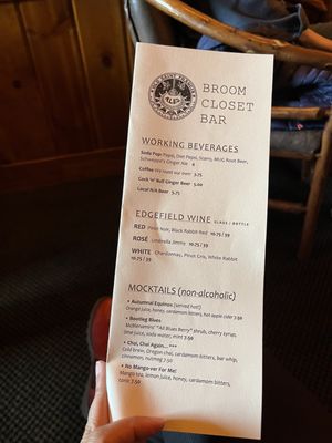 Menu photo 7 Broom Closet Bend, OR