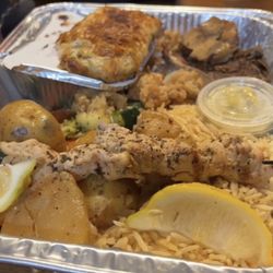 Greek Islands Restaurants - Greek platter for 2, also has pita bread, Greek salad and dolmathes