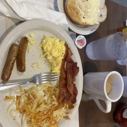 Princess Cafe - 2x2x2 with hashbrowns and toast included! (I ate some of my eggs already lol)