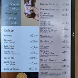 Davvero Gelato Tradizionale - Menu