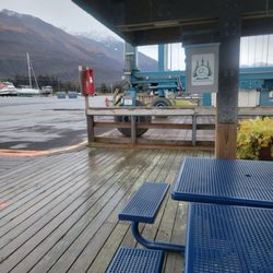 Valdez Harbor - Picnic tables at the dock