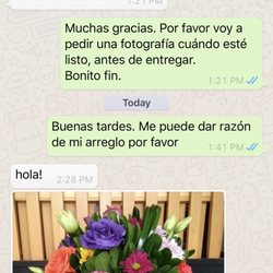 La Floristería - Esto es lo que entregaron y nada que ver y aún está discutiendo la señorita Cervantes.