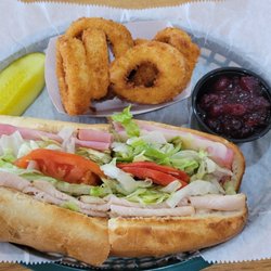 Phillys Cafe & Deli - Hammy Davis, Jr. and an order of onion rings.  You can't go wrong eating at this restaurant. One of my favorites on the island!