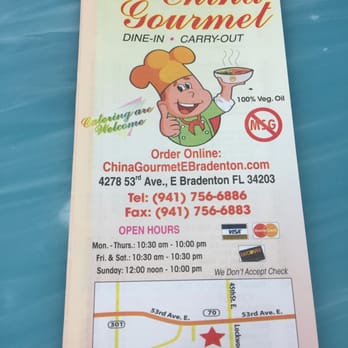 China Gourmet - a menu for a chinese restaurant - Chinese Near Me - Bradenton, Florida
