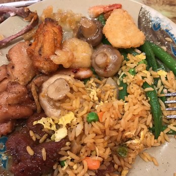 Hibachi Grill Buffet - Coconut shrimp fresh green beans, jalapeño chicken, beef tenderloin, sautéed mushrooms , fried rice - Buffets Near Me - Highland, California Hibachi Grill Buffet - Coconut shrimp fresh green beans, jalapeño chicken, beef tenderloin, sautéed mushrooms , fried rice - Buffets Near Me - Highland, California