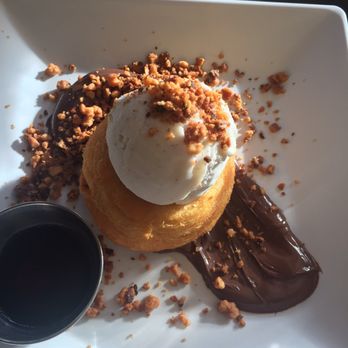 Anuenue Cafe - Wipeout - homemade donut with hazelnut cream and gelato - Cafes Near Me - Koloa, Hawaii