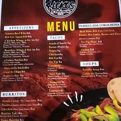 4 Lokos - Menu