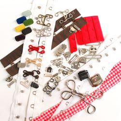 Hooks & Eyes, Hook & Bars, Small sewing closures available in smaller quanitites