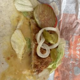 No cheese on the wrap an I paid, I ordered a large combo fries meet the standard of a small fry in a large container. Unacceptable :( No cheese on the wrap an I paid, I ordered a large combo fries meet the standard of a small fry in a large container. Unacceptable :(